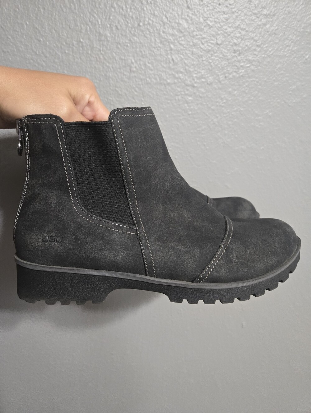 Jambu Grey Peacock Water Resistant Booties Memory Foam Size 8.5